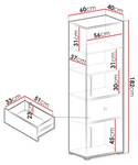 Kleiderschrank Step 02 Braun - Holzwerkstoff - 60 x 182 x 40 cm