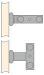 Ausziehbarer Handtuchhalter Grau - Metall - 12 x 6 x 33 cm
