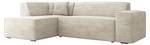 Ecksofa Lordin Cord Beige - Ecke davorstehend links