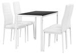 Set Table 4 Chaises Bergen Verre noir