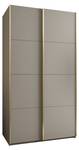 SCHWEBETÜRENSCHRANK LUX Beige - Gold - Breite: 140 cm