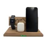 Charge Beauty 3in1 Ladestation - Swiss Marron - Bois massif - 22 x 11 x 13 cm