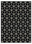 Teppich Bcf Base Cube 3956 Würfel Schwarz - Kunststoff - Textil - 160 x 1 x 220 cm