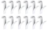 Rundheizkörper-Haken Weiß, 12er Set Weiß - Kunststoff - 3 x 11 x 7 cm