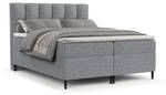 Premium Boxspringbett Ombre Grau - Breite: 160 cm