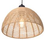 Hängeleuchte Romsey Beige - Metall - Rattan - 28 x 158 x 28 cm