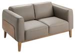 Leder Sitzer-Sofa,gepolstert Details mit