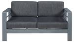 Outdoor-Sofa Avise Grau - Metall - Textil - 144 x 62 x 70 cm