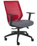 Chaise de bureau VIRTUOSO Noir - Gris - Rouge