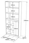 Vitrinenschrank LUVIO SC76 1D Weiß