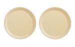 Assiette - Lot de 2 beige 19 x 4 x 19 cm