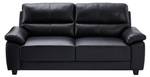 Sofa TASANI Schwarz - Echtleder - 92 x 95 x 205 cm