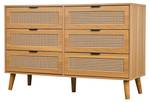 Sideboard Coeus Ⅶ Braun - Holzwerkstoff - Metall - Massivholz - Holzart/Dekor - 40 x 77 x 120 cm