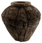 DKNC - Vase Allentown Schwarz - Holz teilmassiv - 38 x 39 x 38 cm