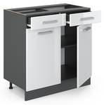 Meuble cuisine R-Line 34907 Anthracite - Blanc brillant