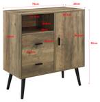 Sideboard Tingsryd Braun - Holzwerkstoff - 78 x 82 x 38 cm