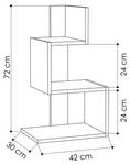 Table basse Ukdah Blanc - Bois manufacturé - 30 x 72 x 42 cm