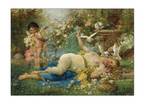 Puzzle Joseph Bernard Venus und Amor Papier - 28 x 6 x 37 cm