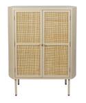 Buffet design Amaya Beige - En partie en bois massif - 80 x 100 x 38 cm