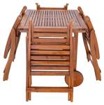 Garten-Essgruppe Ancarano 5-tlg. Braun - Massivholz - Holzart/Dekor - 70 x 72 x 70 cm