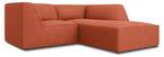 Ecksofa RUBY 3 Sitzplätze Hochglanz Rot