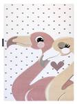 Tapis Petit Flamingos CŒurs Crè 180 x 270 cm