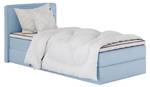 Boxspringbett MITTO CONTI Blau - Breite: 80 cm - H2