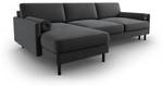 Schlaf-Ecksofa + Box SCOTT 5 Sitzplätze Grau