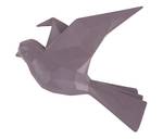 Attache murale Origami Bird Mauve - Matière plastique - 19 x 16 x 4 cm