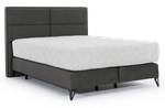 Boxspringbett CANDORIS Grau - Breite: 198 cm