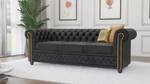 Sofa Ingrid 3-Sitzer Chesterfield Anthrazit