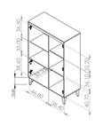 Vitrine DUNVOS Braun - Weiß - Holzwerkstoff - 90 x 137 x 40 cm