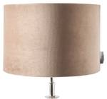 Cylinder Lampshade taupe Schirmen Grau - Metall - Naturfaser - Textil - 30 x 20 x 30 cm