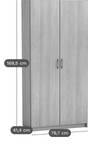 Armoire Diane Beige - Bois manufacturé - 80 x 170 x 42 cm