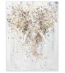 Tableau peint à la main Wise Elephant Bois massif - Textile - 75 x 100 x 4 cm