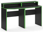 Bureau ordinateur Kron noir/vert set 2 Noir - Vert - Bois manufacturé - 70 x 87 x 60 cm