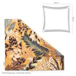 Kissenbezug safran Floral Blätter Gelb - Textil - 45 x 45 x 45 cm