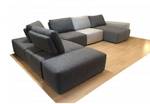 Chauffeuse canapé modulable - MODULO Gris - En partie en bois massif - 80 x 82 x 108 cm