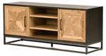 Meuble tv INDUS RTV133 2D Beige - Bois massif - Bois/Imitation - 133 x 55 x 39 cm