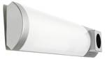 Wandlampe SOFT Grau - Silber - Weiß - Kunststoff - Textil - 45 x 9 x 5 cm