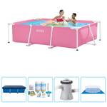Schwimmbad-Set 282661 (5-teilig) Pink - 150 x 60 x 220 cm