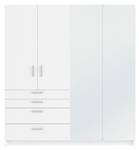Kleiderschrank NIDAWO Weiß - Holzwerkstoff - 60 x 210 x 200 cm