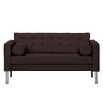 Sofa Chelsea (2-Sitzer) Echtleder Echtleder Gad: Dunkelbraun - Zylinder