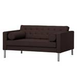 Sofa Chelsea (2-Sitzer) Echtleder Echtleder Gad: Dunkelbraun - Zylinder