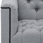 Sofa Grand Duo (2-Sitzer) Webstoff Stoff Ramira: Silber