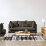 Sofa Sulviken (3-Sitzer) Webstoff Stoff Mera: Braun-Grau