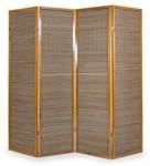 Paravent 4 parties bambou 382 Marron - En partie en bois massif - 176 x 175 x 2 cm