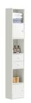 Meuble Colonne de Salle de Bain STR10-W Blanc - Bois manufacturé - 33 x 188 x 24 cm