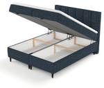 Premium Boxspringbett Attik Blau - Breite: 160 cm