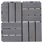 Klickfliesenset Alliste 10er Set Grau - Massivholz - Holzart/Dekor - 30 x 30 x 2 cm